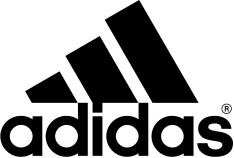 Logo dell'Adidas, esempio di logotipo associato a un diagramma