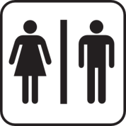 I simboli sulle porte dei bagni pubblici: esempi di pittogramma